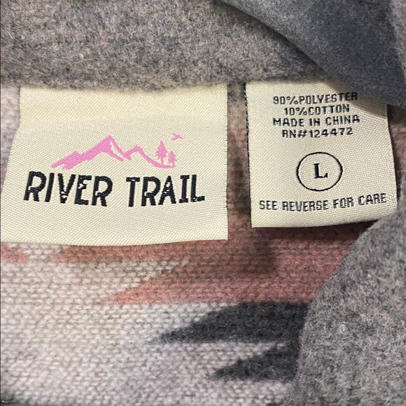 NWT River Trail Woven Flannel Shacket In Aztec Pink - Picture 6 of 11